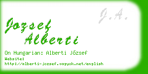 jozsef alberti business card