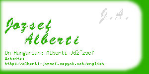 jozsef alberti business card